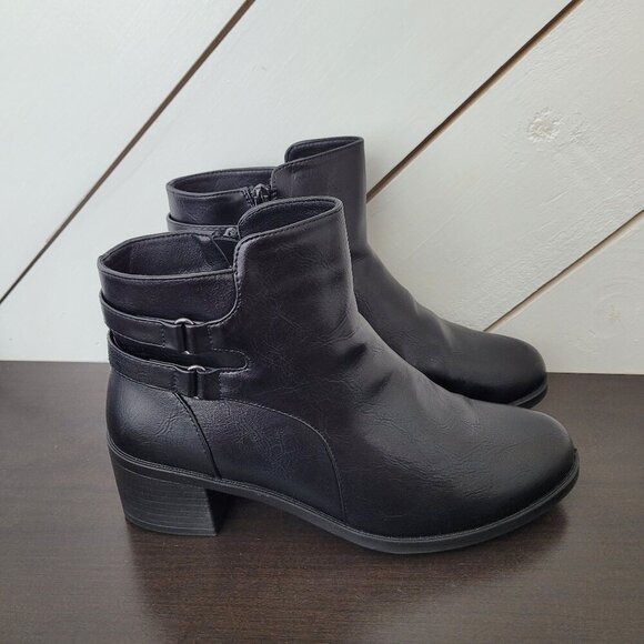 NEW Easy Street Easy Street Womens Murphy Bootie Boots  Black 10W - Picture 1 of 8